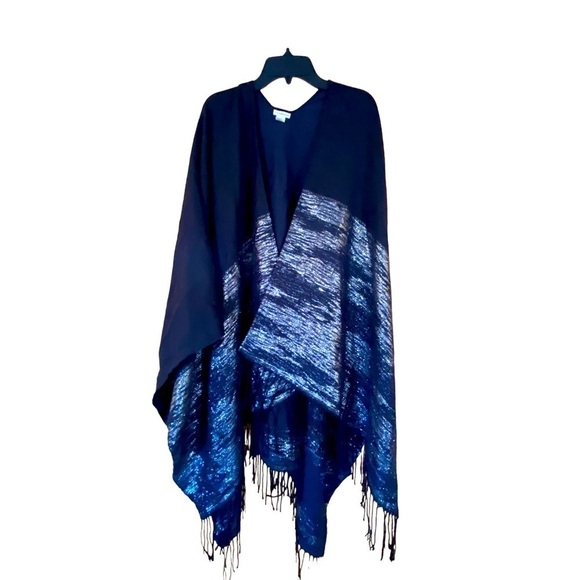 croft & barrow Jackets & Blazers - Croft and Barrow Black and Silver Women’s Wrap